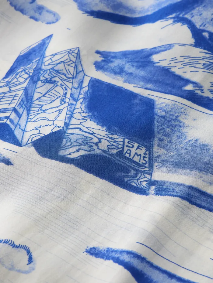 UTILITY FLUID SHIRT Journey Of The Free Mind Blue Women Scotch and Soda Tops and TShirts UTILITY FLUID SHIRT Journey Of The Free Mind Blue Women Scotch and Soda Tops and TShirts