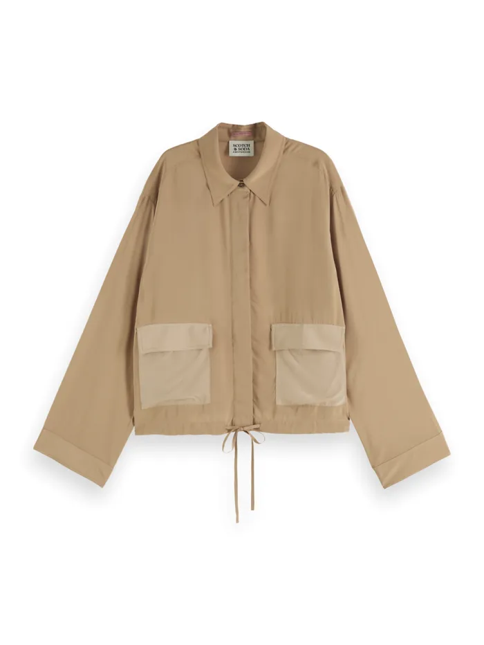 UTILITY FLUID SHIRT Journey Of The Free Mind Blue Women Scotch and Soda Tops and TShirts UTILITY FLUID SHIRT Journey Of The Free Mind Blue Women Scotch and Soda Tops and TShirts