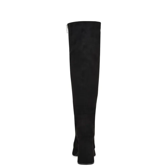 Vadda Wide Calf Platform Boots Black Suede Women Nine West Boots and Booties Vadda Wide Calf Platform Boots Black Suede Women Nine West Boots and Booties