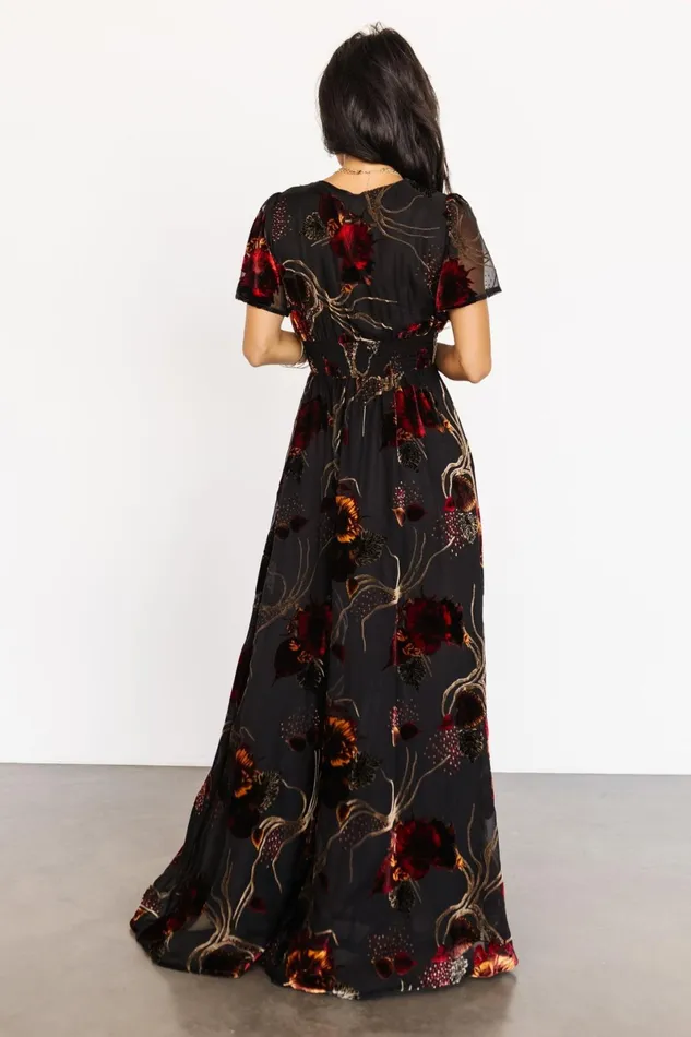 Valen Maxi Dress Black Multi Women Baltic Born Wedding Guest Valen Maxi Dress Black Multi Women Baltic Born Wedding Guest