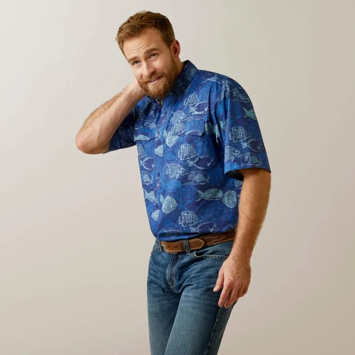 VentTEK Outbound Classic Fit Shirt Skyfall Men Ariat Button Down Shirts