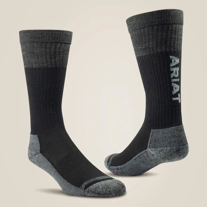 VentTEK Over The Calf Boot Sock 2 Pair Pack Black Kids Ariat Socks