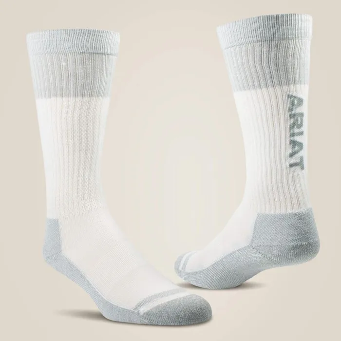 VentTEK Over The Calf Boot Sock 2 Pair Pack White Kids Ariat Socks