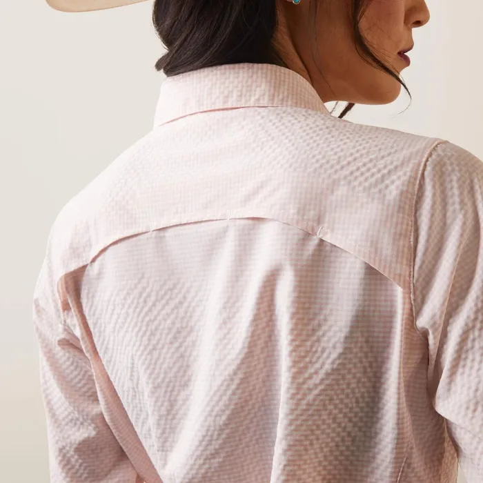 VentTEK Stretch Shirt Coral Blushwhite Check Women Ariat TShirts and Tops VentTEK Stretch Shirt Coral Blushwhite Check Women Ariat TShirts and Tops