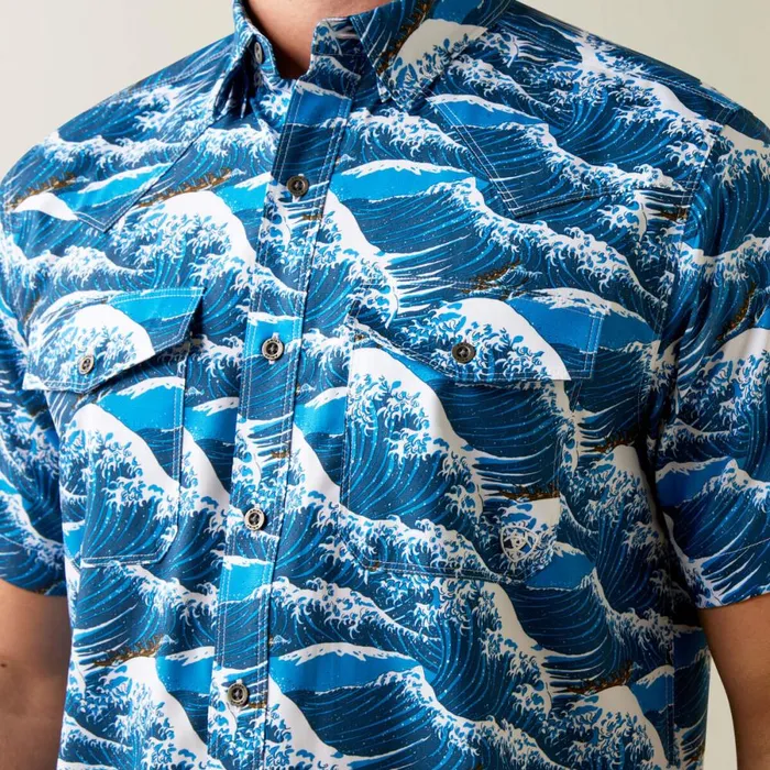 Venttek Western Aloha Fitted Shirt Hawaiian Ocean Men Ariat Button Down Shirts Venttek Western Aloha Fitted Shirt Hawaiian Ocean Men Ariat Button Down Shirts