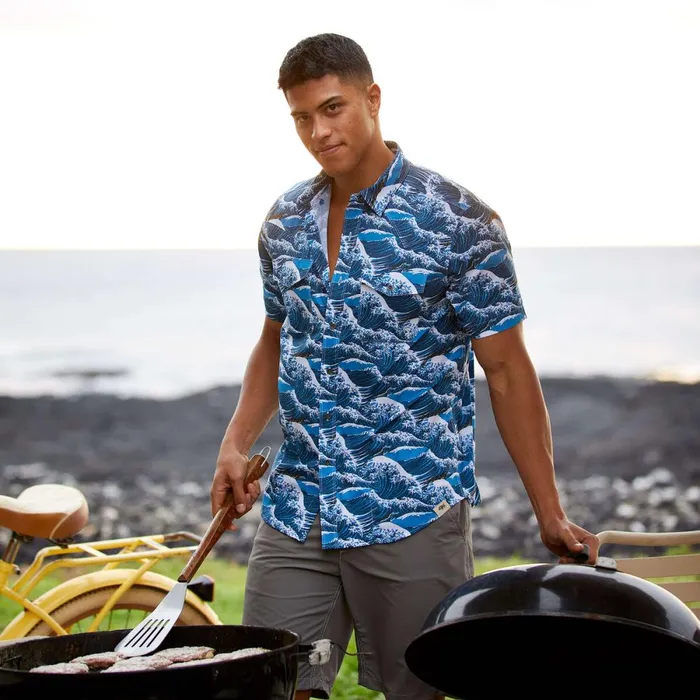 Venttek Western Aloha Fitted Shirt Hawaiian Ocean Men Ariat Button Down Shirts Venttek Western Aloha Fitted Shirt Hawaiian Ocean Men Ariat Button Down Shirts