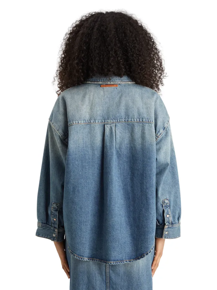 Vintage Washed Denim Overshirt 8211 Frisco Nights Frisco Nights Women Scotch and Soda Tops and TShirts Vintage Washed Denim Overshirt 8211 Frisco Nights Frisco Nights Women Scotch and Soda Tops and TShirts