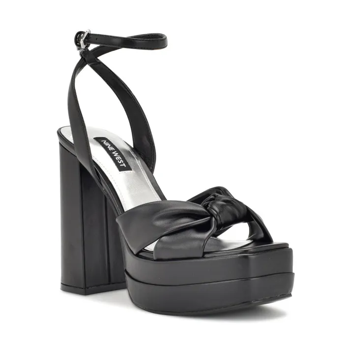 Vivid Platform Sandals Black Women Nine West Heeled Vivid Platform Sandals Black Women Nine West Heeled