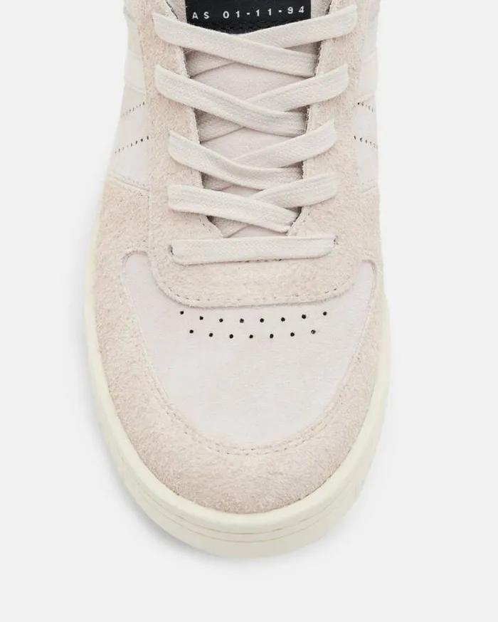 Vix Low Top Round Toe Suede Sneakers Pale Rose Pink Women AllSaints Shoes and Boots
