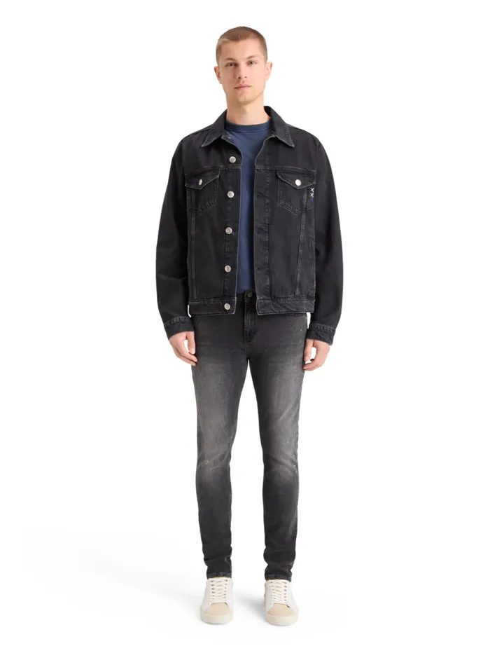 WASHED BLACK DENIM TRUCKER JACKET City Buzz Men Scotch and Soda Jackets and Coats