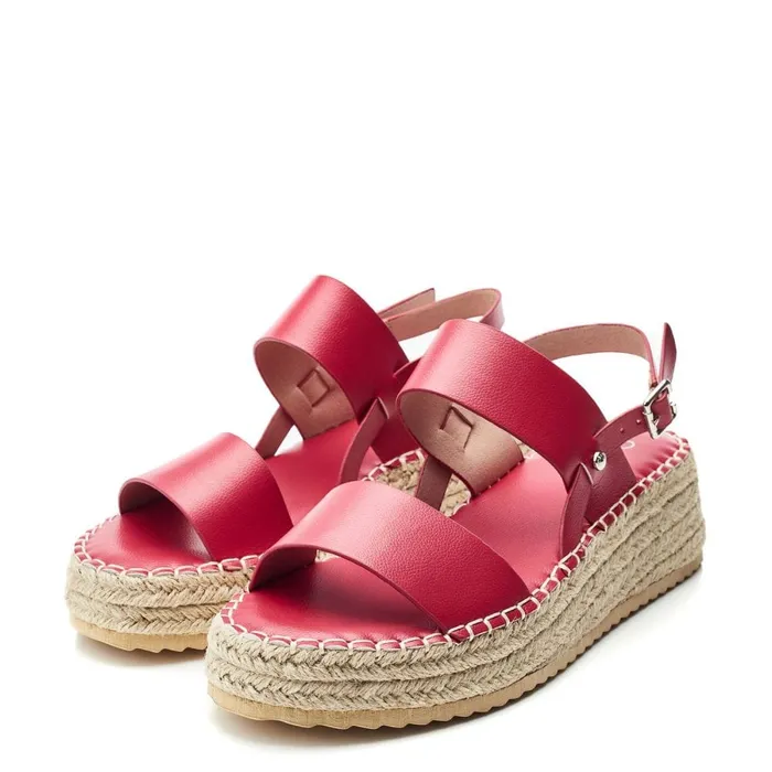 Wedge Sandals Women Moda In Pelle Nashay Raspberry Porvair