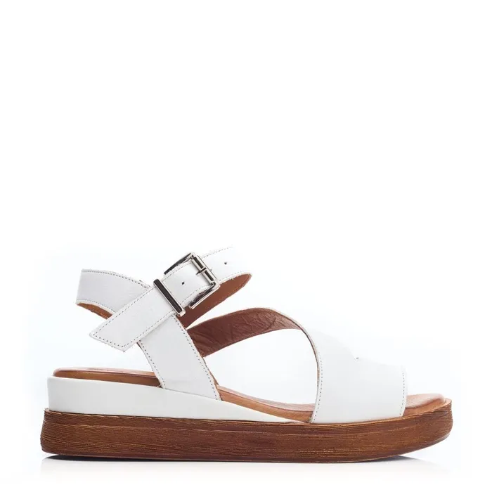 Wedge Sandals Women Moda In Pelle Palmers White Leather