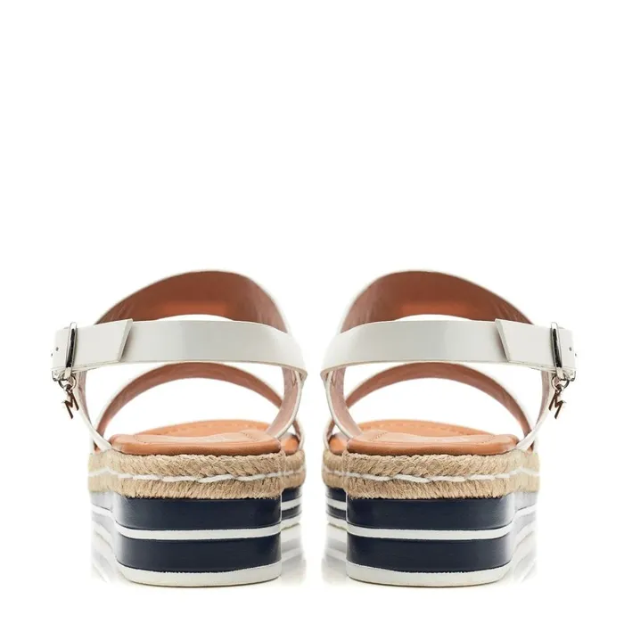 Wedge Sandals Women Moda In Pelle Periso Off White Porvair