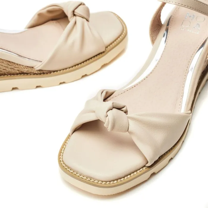 Wedge Sandals Women Moda In Pelle Prisca Off White Porvair