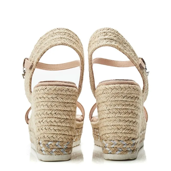 Wedge Sandals Women Moda In Pelle Raisa Stone Alcantara