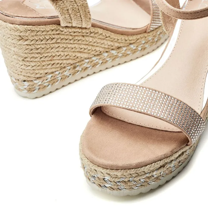 Wedge Sandals Women Moda In Pelle Raisa Stone Alcantara