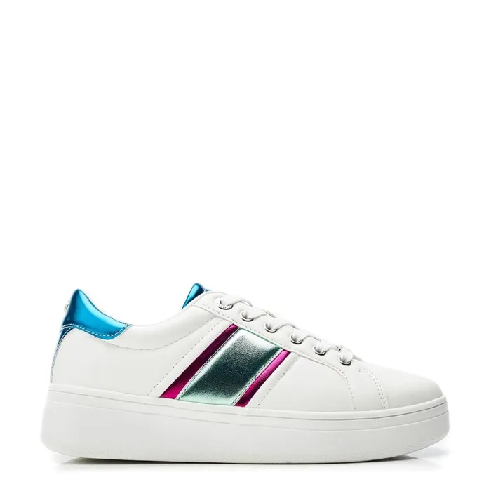 Wedge Trainers Women Moda In Pelle Alexxis White Porvair