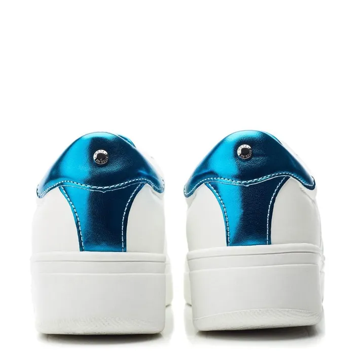 Wedge Trainers Women Moda In Pelle Alexxis White Porvair