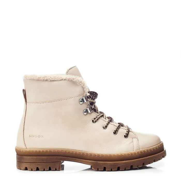 White Boots Women Moda In Pelle Shoon Sh Onella Off White Leather