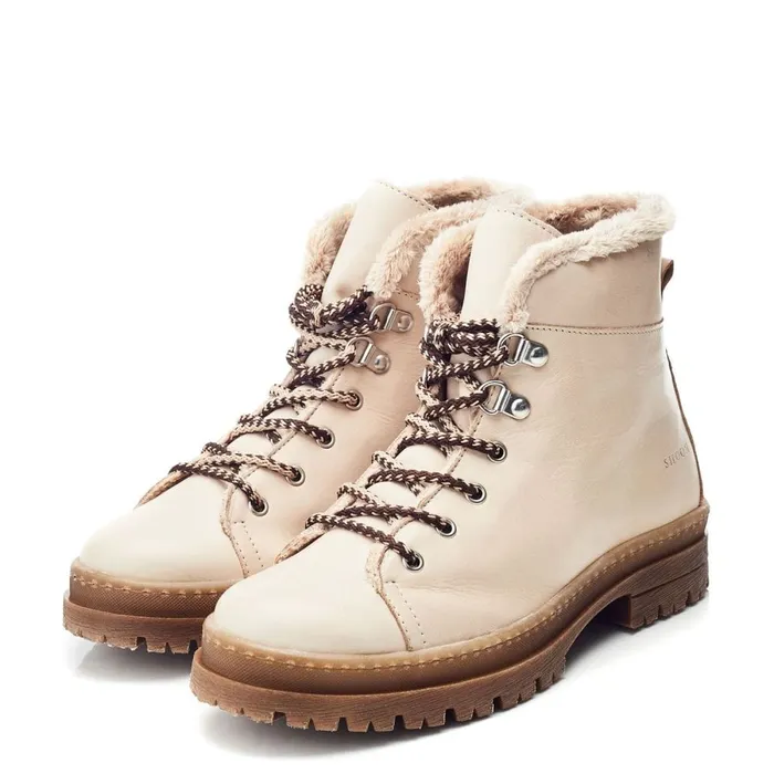 White Boots Women Moda In Pelle Shoon Sh Onella Off White Leather