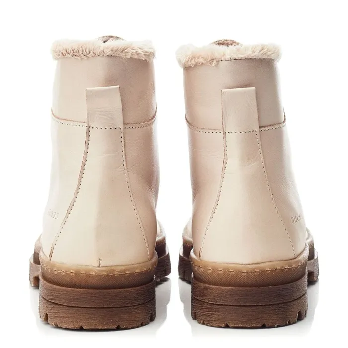 White Boots Women Moda In Pelle Shoon Sh Onella Off White Leather