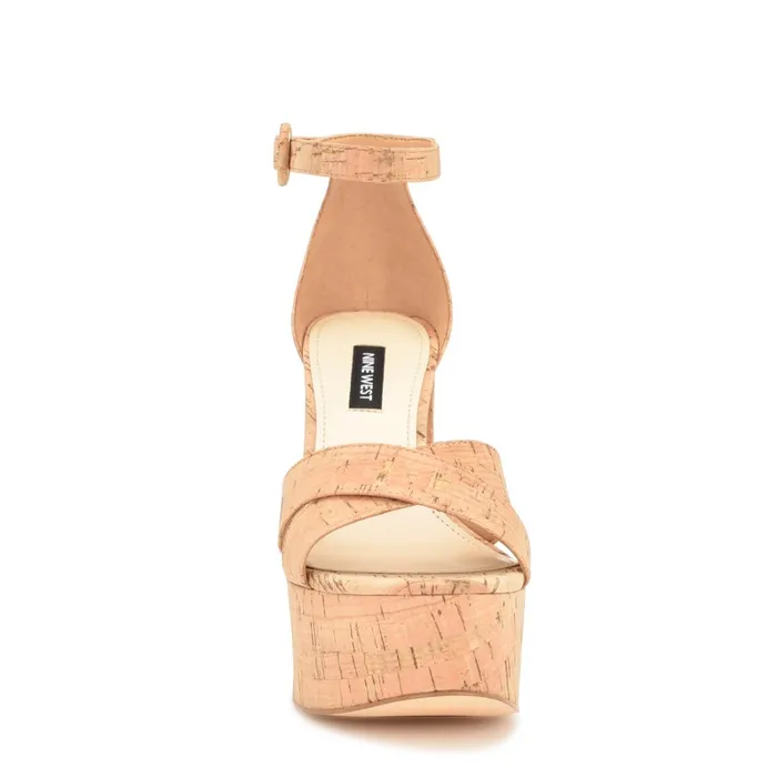 Willie Platform Sandals Natural Cork Women Nine West Sandals Willie Platform Sandals Natural Cork Women Nine West Sandals