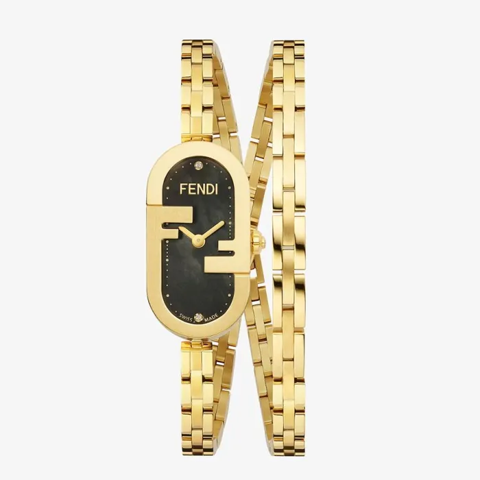 Woman 1480 X 2830mm 8211 Oval Watch With Ff Logo Gold Fendi Watches