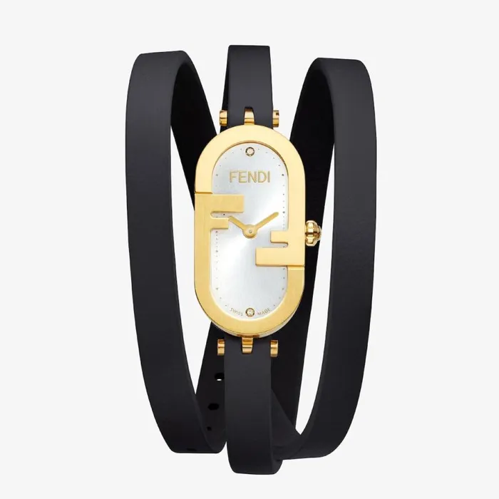 Woman 1480 X 2830mm 8211 Oval Watch With Olock Logo Black Fendi Watches