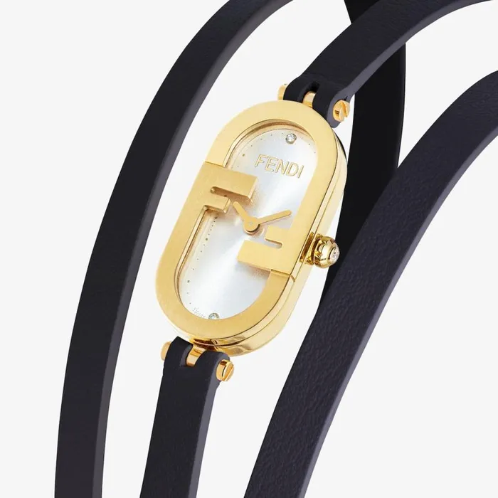 Woman 1480 X 2830mm 8211 Oval Watch With Olock Logo Black Fendi Watches