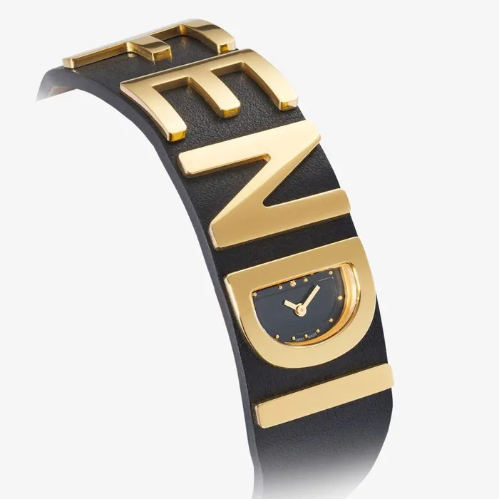 Woman 1780 X 1980 Mm 8211 Bracelet Watch With Fendi Lettering Black Fendi Watches