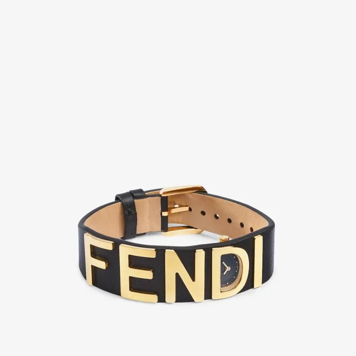 Woman 1780 X 1980 Mm 8211 Bracelet Watch With Fendi Lettering Black Fendi Watches