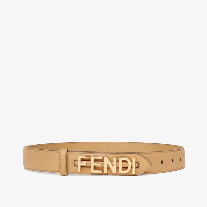 Woman Beige Leather Belt Beige Fendi Belts