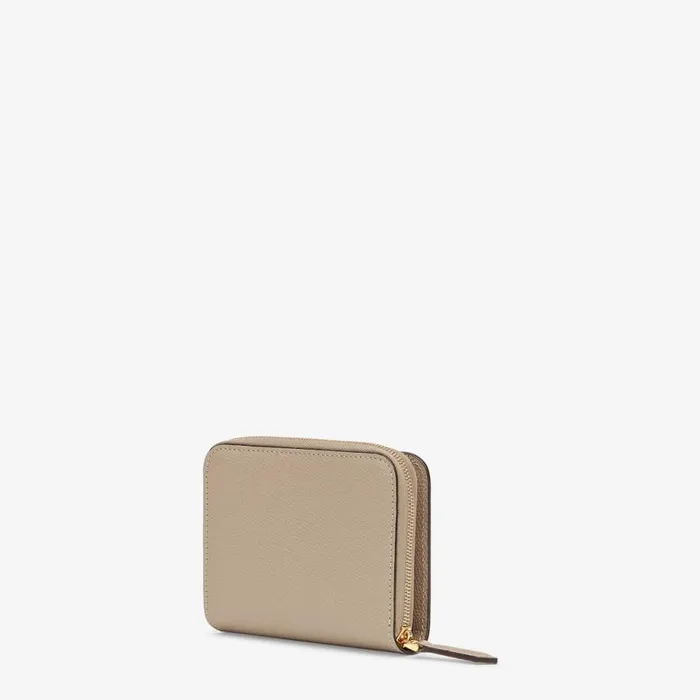 Woman Beige Leather Wallet Beige Fendi Wallets