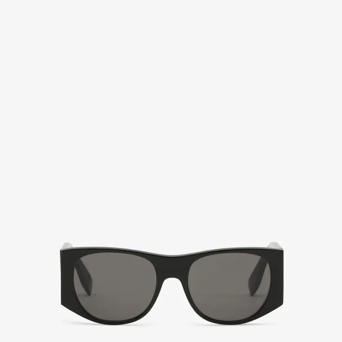 Woman Black Acetate Sunglasses Brown Fendi Sunglasses