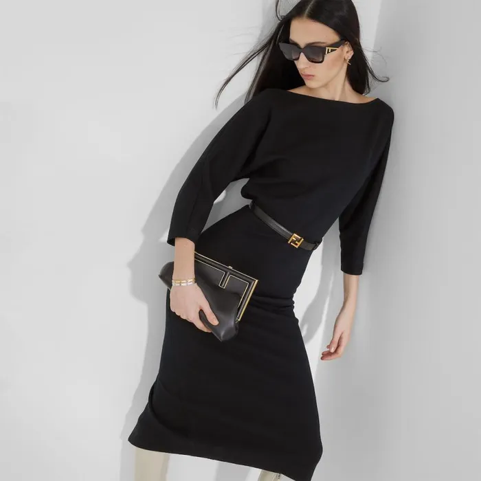 Woman Black Leather Belt Black Fendi Belts