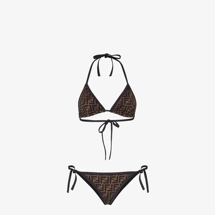 Woman Black Lycra Bikini Black Fendi Swimwear