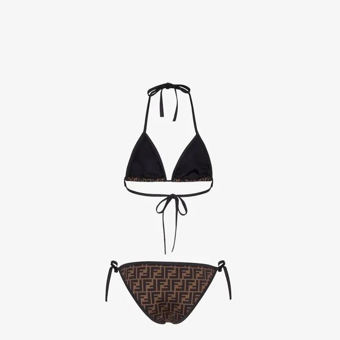 Woman Black Lycra Bikini Black Fendi Swimwear