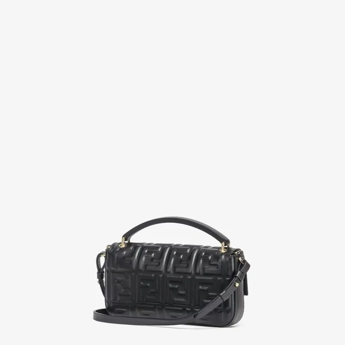 Woman Black Nappa Leather Pouch Black Fendi Mini Bags