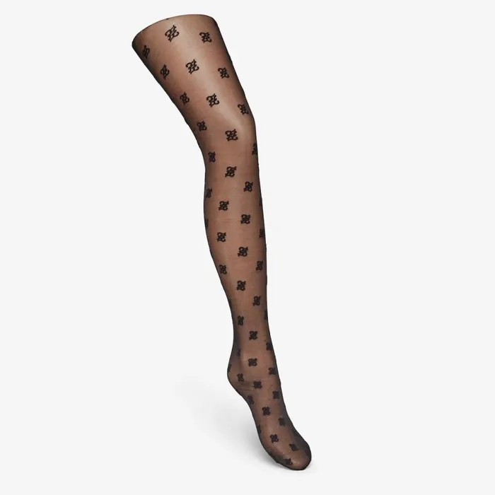 Woman Black Nylon Tights Black Fendi Tights and Socks