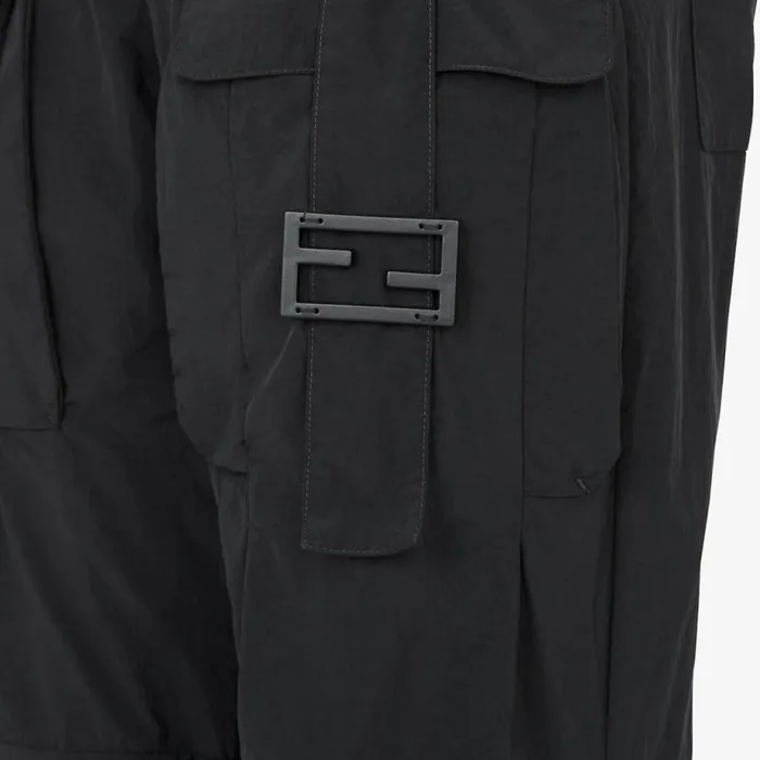 Woman Black Nylon Trousers Black Fendi Activewear