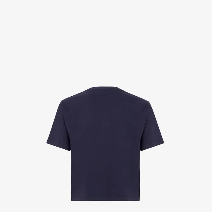 Woman Blue Cotton TShirt Blue Fendi Tshirts and Sweatshirts