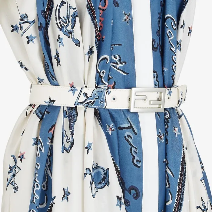 Woman Blue Silk Dress Blue Fendi Dresses and Jumpsuits