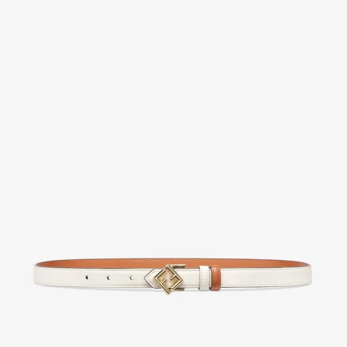 Woman Brown And Camellia Leather Reversible Belt Multicolour Fendi Belts