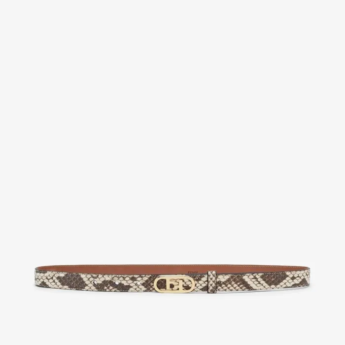 Woman Brown Elaphe Belt Brown Fendi Belts