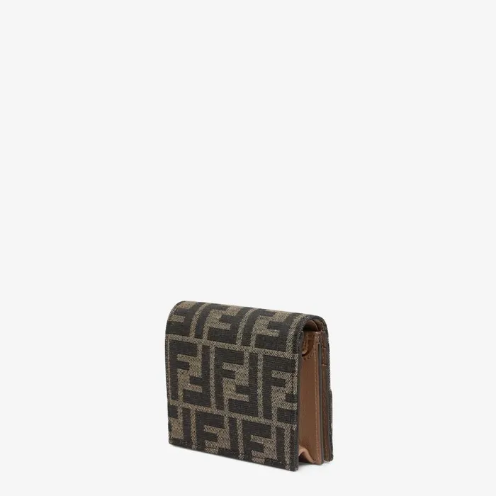 Woman Brown Fabric Wallet Brown Fendi Wallets