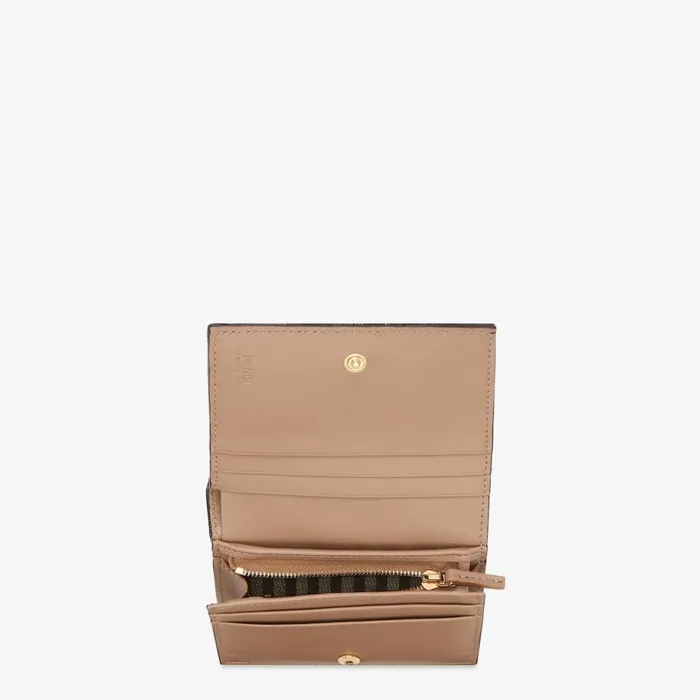 Woman Brown Fabric Wallet Brown Fendi Wallets