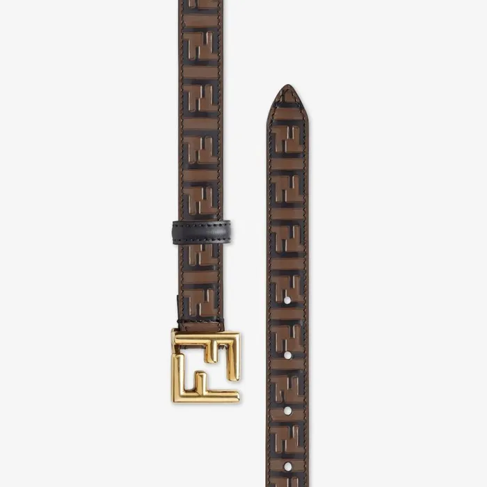 Woman Brown Leather Belt Brown Fendi Belts