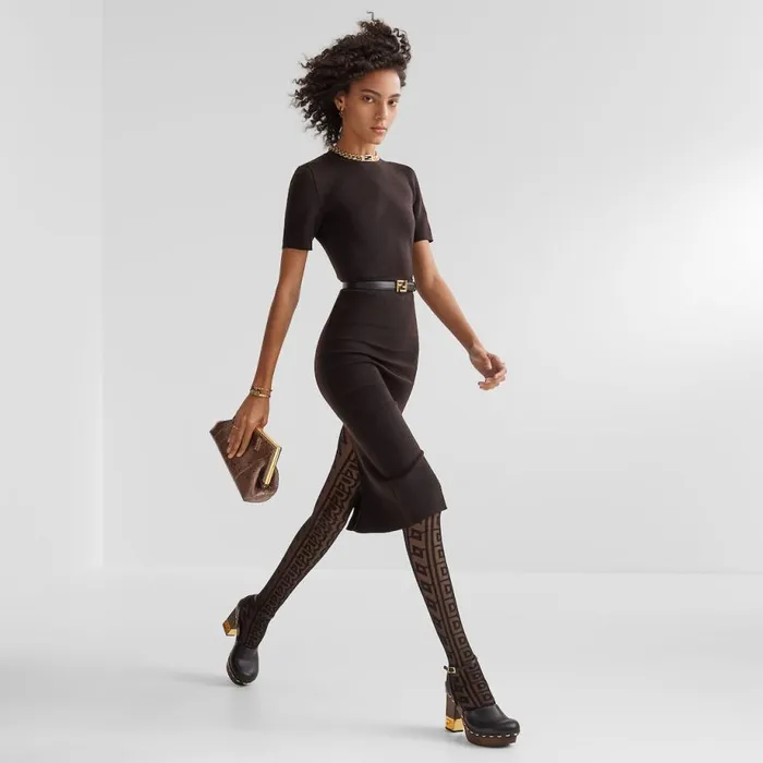 Woman Brown Wool Jumper Brown Fendi Knitwear