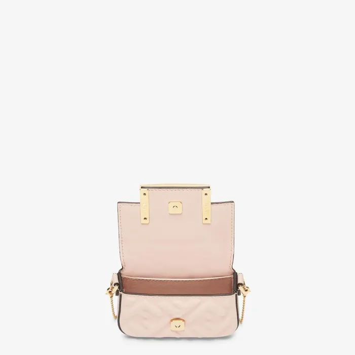 Woman Charm In Pink Nappa Leather Pink Fendi Miniature Bags