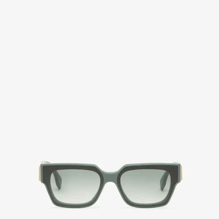 Woman Dark Green Acetate Sunglasses Fendi Sunglasses